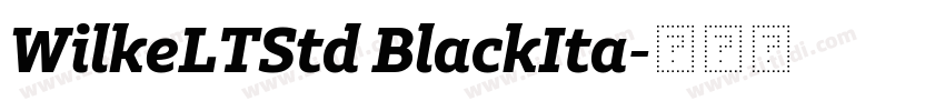 WilkeLTStd BlackIta字体转换